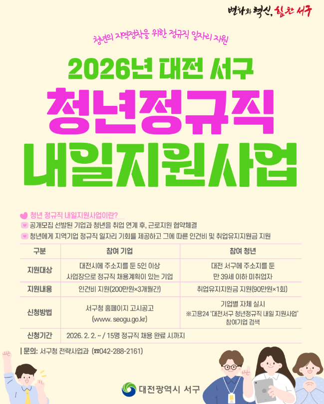 2026년 청년정규직 내일지원사업 썸내일이미지
