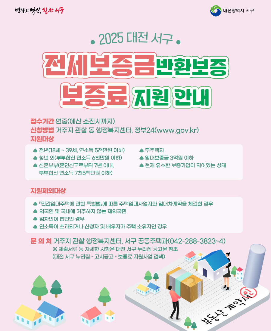 전세보증금반환보증 보증료 지원 썸내일이미지